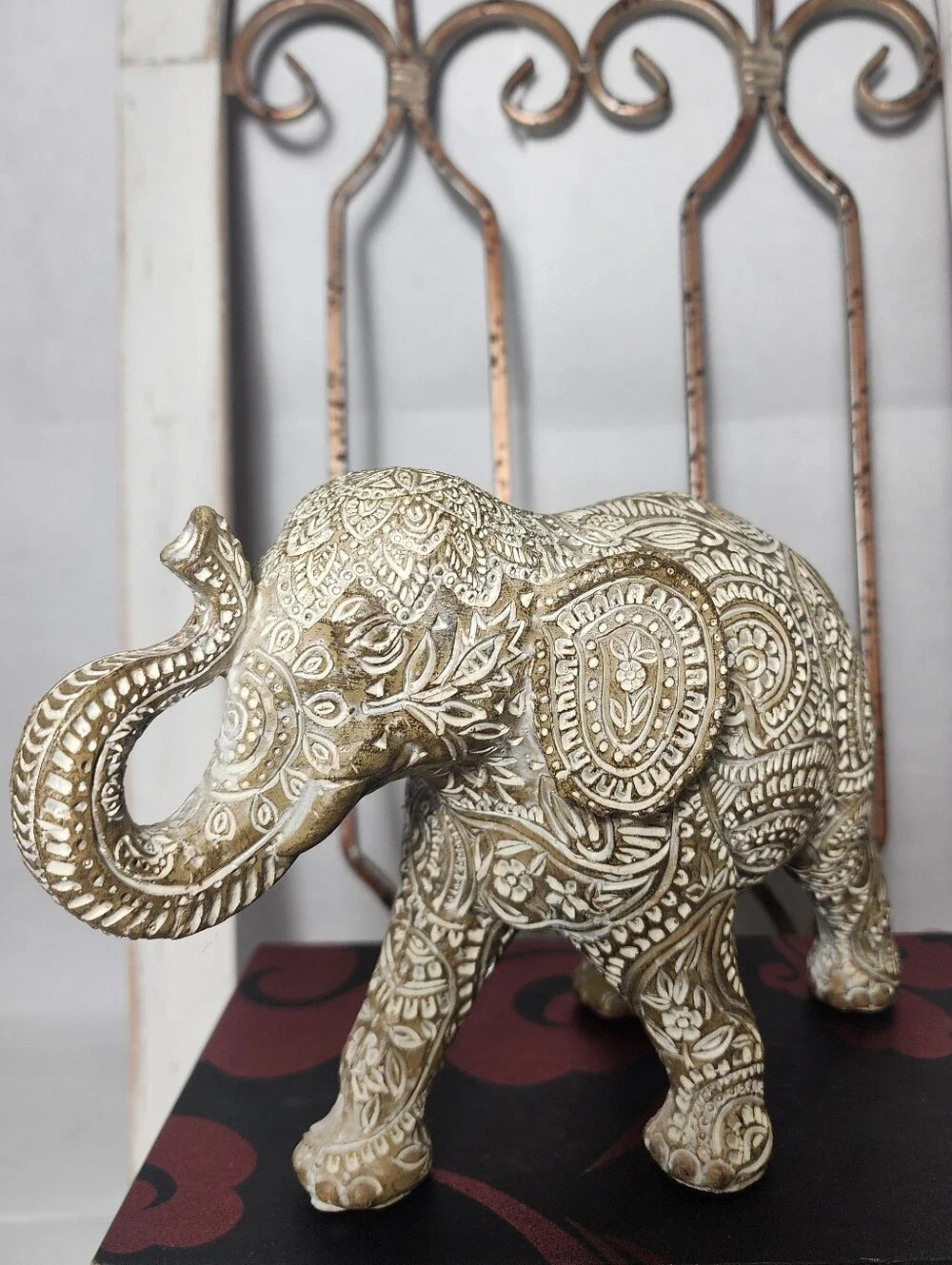 Decorative Elephant Figurine Set - Multi-Tone/Neutral